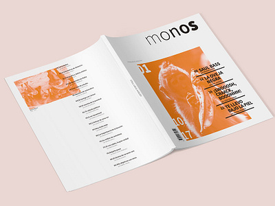 Monos (back & front) art cover design editorial indesign mag magazine revista tipografia