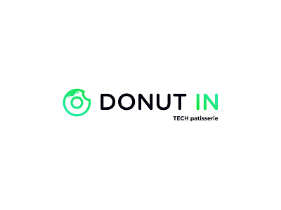 Logo design / DONUT IN brand branding candy corporate identity design donut doughnut erdwen gradient icon icon design it logo logo design logotype sweets tech technology vector visual identity