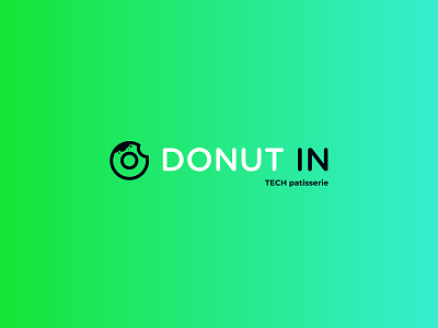 Logo design / DONUT IN brand branding candy corporate identity design donut doughnut erdwen gradient icon icon design it logo logotype sweets tech technology typography vector visual identity