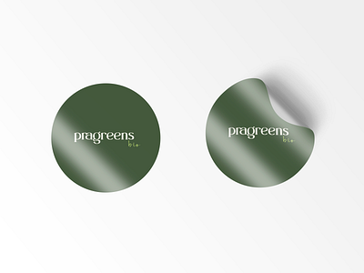 Print media / pragreens bio brand branding corporate identity design erdwen green greens icon design logo logo design logotype microgreens modern sticker stickers vector vegan vegetarian visual identity