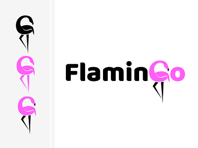 FlaminGo bird design flamingo graphic design illustrator logo