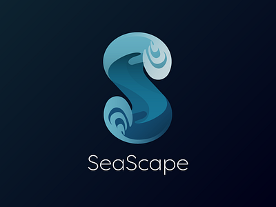 SeaScape design graphic design illustrator letter logo