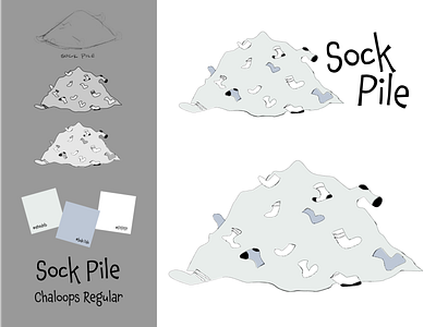 Sock Pile | RWGP #2 branding childrens book graphic design illustrator logo practice sock