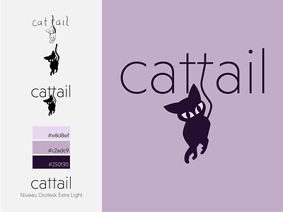 cattail | RWGP #5 cat cat tail design graphic design illustrator logo purple