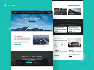 Best Solar - Solar Panel Landing Page design minimal mobile design product design ui ux web webdesign