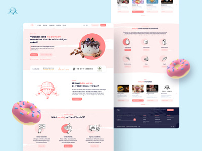 Édesváros - Cake shop landing page design product design ui ux webdesign