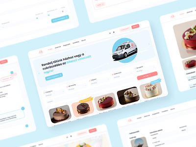 Édesváros - Cake order webshop 🍰 design product design ui ux webdesign