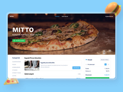 Mitto - Food Delivery Website design product design ui ux webdesign