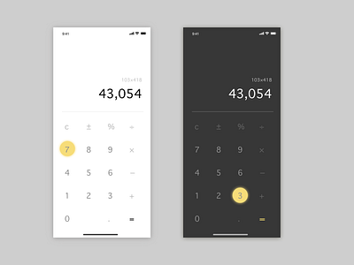 Daily UI #004 - Calculator 004 black black white branding calculator calculator app calculator ui clean dailyui design ios light minimal sketch ui ux