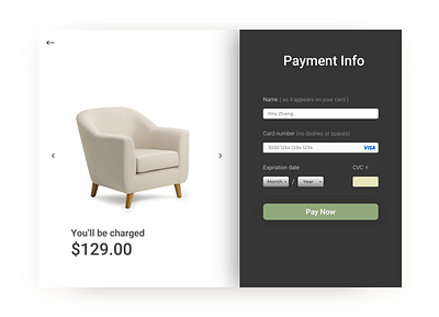 Daily UI #002 - Credit Card Checkout_web 002 dailyui design ui user center design user experience userexperience ux web