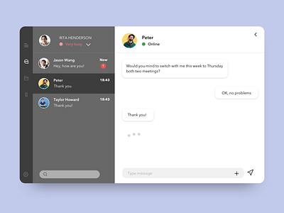 Daily UI 013- Direct Messaging 013 chat dailyui direct messaging ui user experience ux