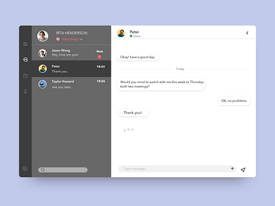 Daily UI 013- Direct Messaging 013 dailyui ui user experience ux web