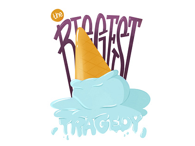 I scream cute design drawing food helado icecream illustration lettering melted procreate scream sugar sweet tragedy typogaphy