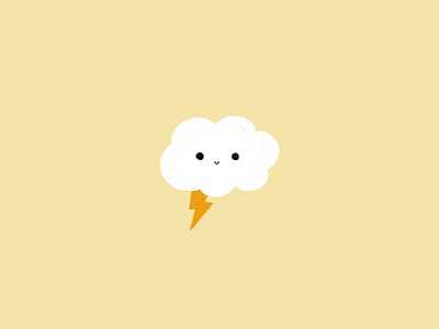 be happy be happy character character design clouds cute design illustration keep calm procreate sky smile storm sunny