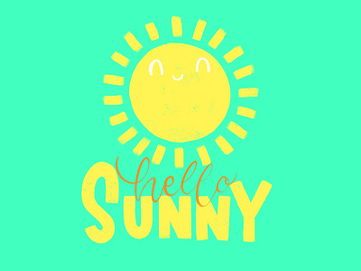 sunny character cute design graphic illustration procreate smile sun