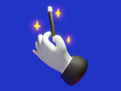 3D Hand doing Magic 3d hand 3d icon animated hand animated icon hand icon design magic