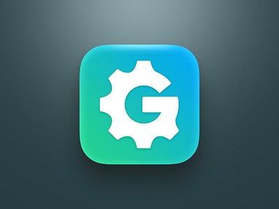 Icon for an app called "App Icon Generator" app icon g logo gear logo icon letter logo