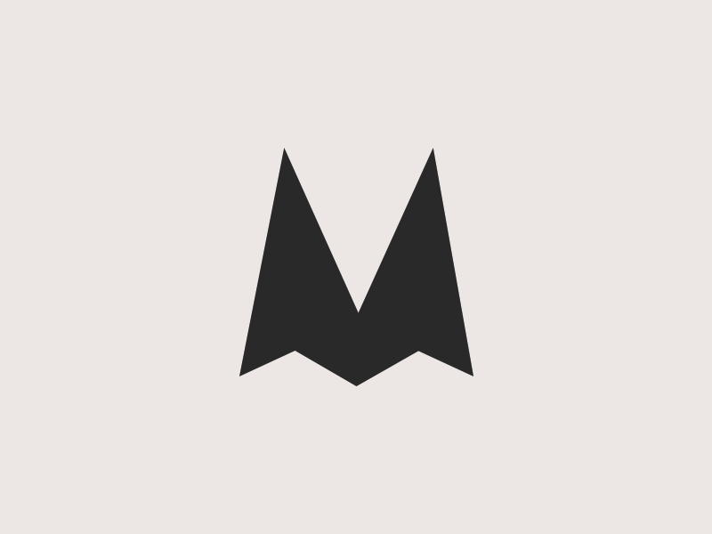 M Shadow Logo black logo 3d logo shape logo text logo shadow logo letter logo m logo