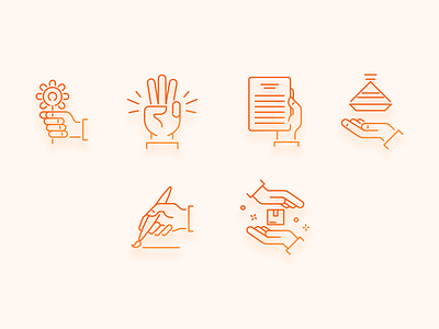 Hands Icons Set #2 ecommerce hands hands icons icons illustration website icons