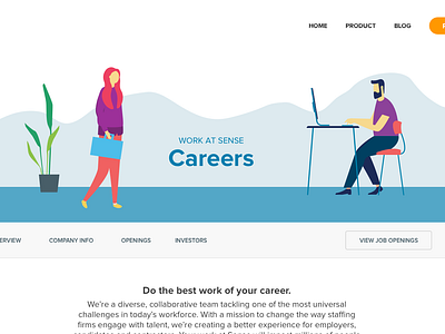Careers Header Illustration branding design flat illustration ui vector web website