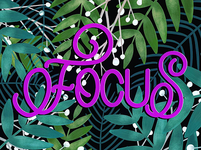 Focus handlettering illustration lettering procreate typography