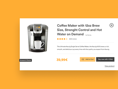 Amazon — Product Preview amazon clean design desktop redesign ui ux