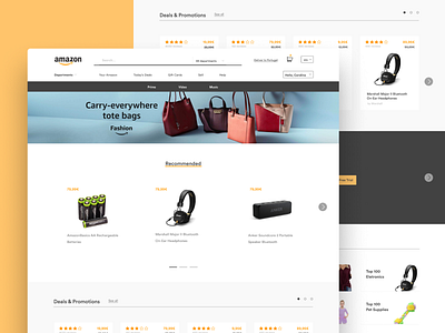 Amazon — Home amazon clean design desktop homepage redesign ui ux uxui