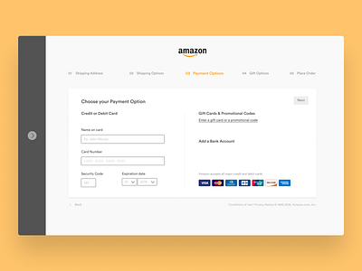 Amazon — Checkout amazon checkout checkout flow checkout page checkout process clean design desktop ecommerce events redesign ui ux