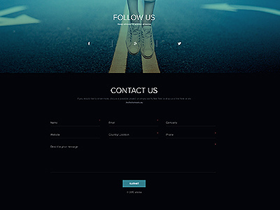 Contact contact design trend follow form list social