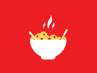 Meal clean color flat food icon meal red