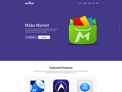Website for Baidu app design minimal ui design ux design website