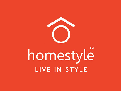 Branding brand home house logo properties red round style