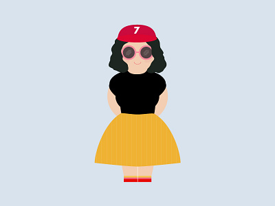 Me in a Yellow Skirt illustration vector