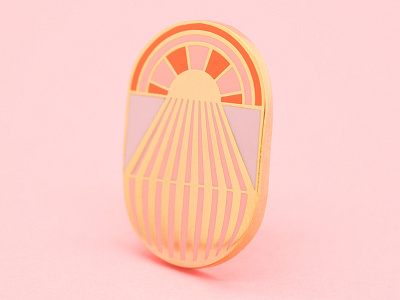 Geo Pin - Sun design enamel pin illustration lapel pin photography sun rays sunny vector