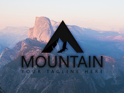 Mountain Logo branding camping climbing hiking icon logo minimalis mountain simple