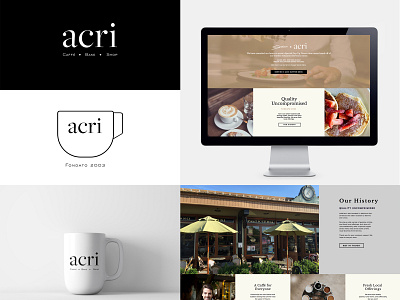 Acri Brand Strategy + Website Design brand identity brand strategy branding branding and identity cafe branding cafe branding and identity cafe logo cafe web designer cafe website mobile cafe website responsive design web design website designer