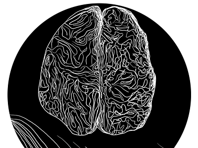 Un pedazo de bosquejo cerebral abstract adobe blackandwhite brain cerebro diseño grafico draw history ilustración ilustration photoshop shape sketch trazos