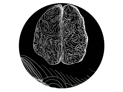 Un pedazo de bosquejo cerebral abstract adobe blackandwhite brain cerebro design illustration ilustración photoshop shape sketch trazos