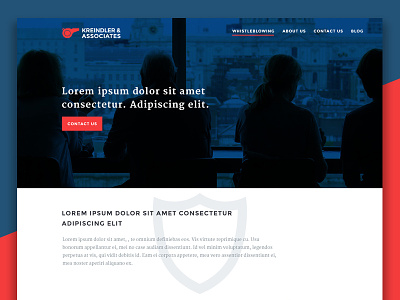 Kreindler Associates homepage landing page law ui design ux design