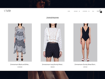 VMR website chicago fashion design fashion shopify web design