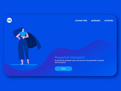 Responsive landing page 'Powerfull woman'