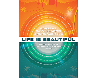 Life is Beautiful - Day and Night design graphic design illustration