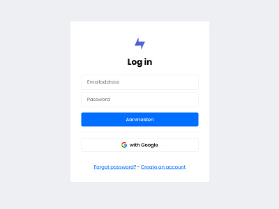 Login blue button concept form form design google input input field login login page password