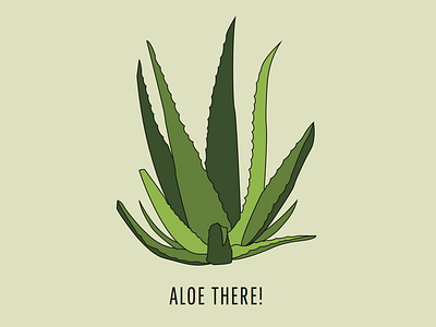 Aloe There aloe vera design graphic design illustraion illustration illustrator puns vector