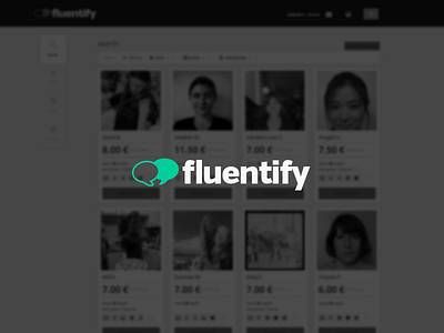 Fluentify branding identity language learning logo startup