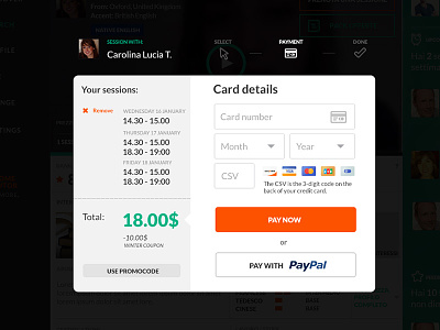 Fluentify Payment (2014) card creditcard modal pay payment ui