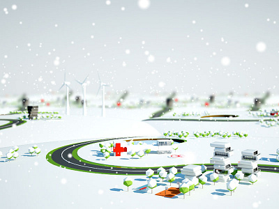 Winter landscape 3d community illustration landscape winter