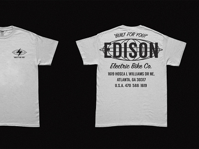 Edison Electric bike co shirts bicycle shirt shirtdesign tee shirt tshirt