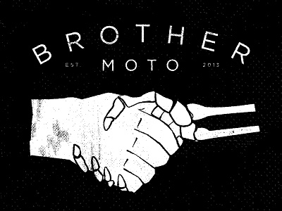 Shake of death brother death hand drawn handmade handshake moto motorcycle