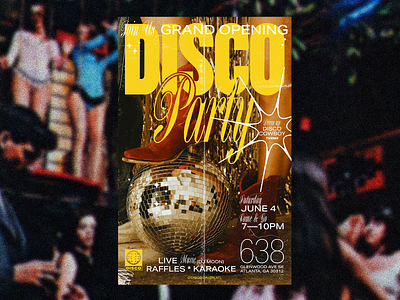 Disco Salon flyer branding flyer poster typography